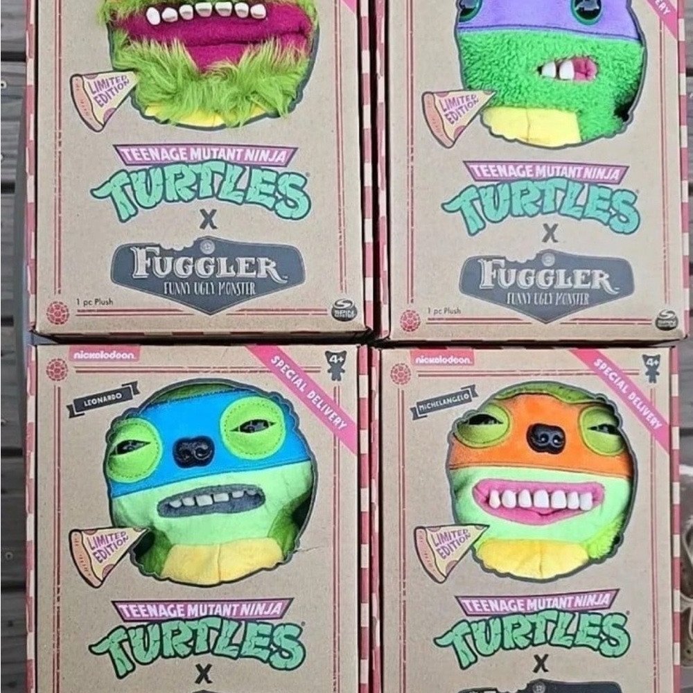 Teenage Mutant Ninja Turtles Fuggler Funny Ugly Monster Plush Set(Sold)
